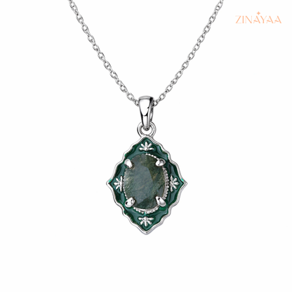 925 Sterling Silver Emerald Grace Adjustable Necklace