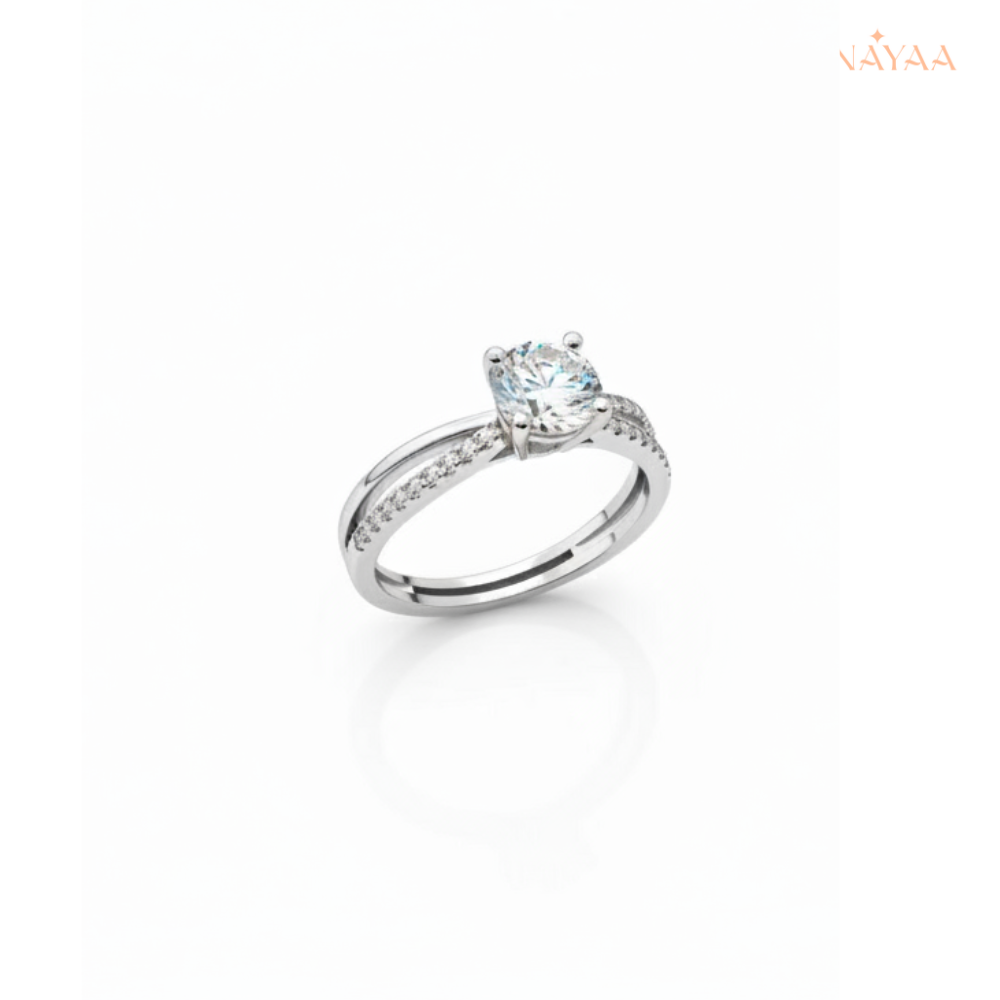925 Sterling Silver Classic Solitaire Adjustable Ring