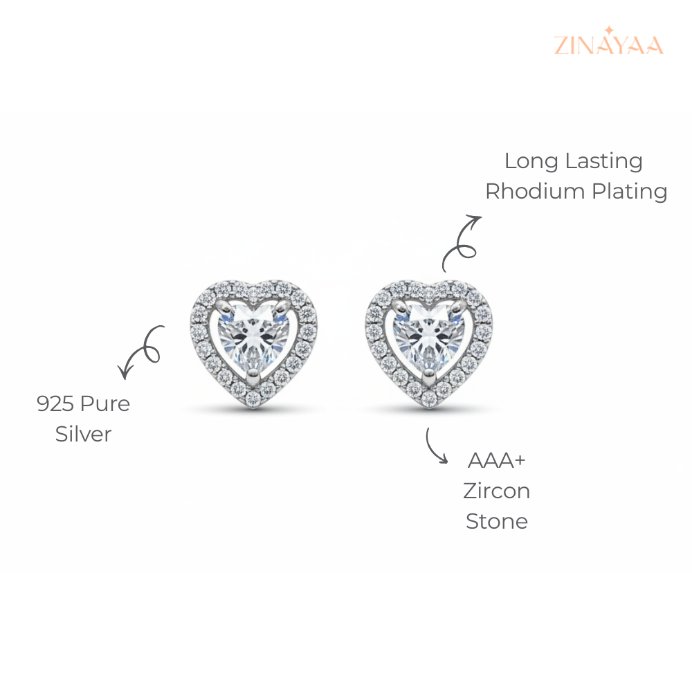 925 Sterling Silver Sparkling Heart Trio Adjustable Pendant Necklace
