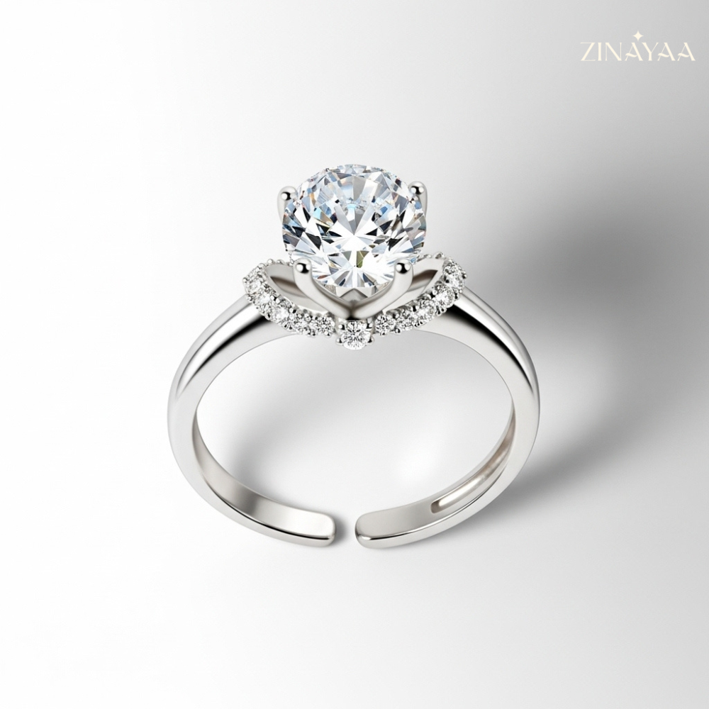 92.5 Sterling Silver Celestial Embrace Women’s  Ring