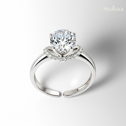 92.5 Sterling Silver Celestial Embrace Women’s  Ring