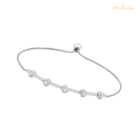 925 Sterling Silver Celestial Spark Adjustable Bracelet