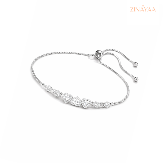 925 Sterling Silver Adjustable Sparkle Bracelet