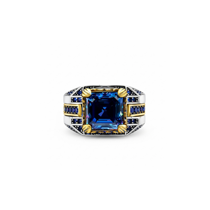 92.5 Sterling Silver Royal Midnight Men’s adjustable Ring