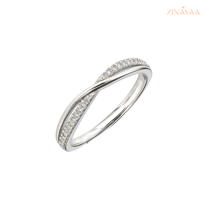 925 Sterling Silver Infinity Sparkle Adjustable Ring