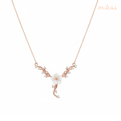 925 Sterling Silver Floral Vine Necklace