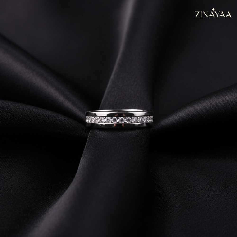 92.5 Sterling Silver Eternal Spark Men’s Adjustable  Band