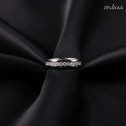 92.5 Sterling Silver Eternal Spark Men’s Adjustable  Band