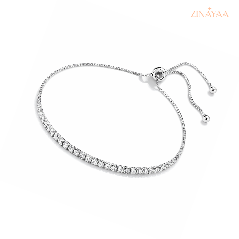 925 Sterling Silver Adjustable Tennis Bracelet