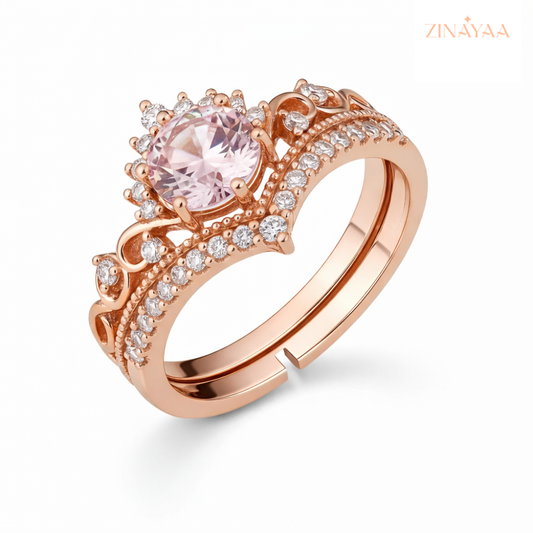 925 Sterling Silver Rose Blossom Adjustable Ring