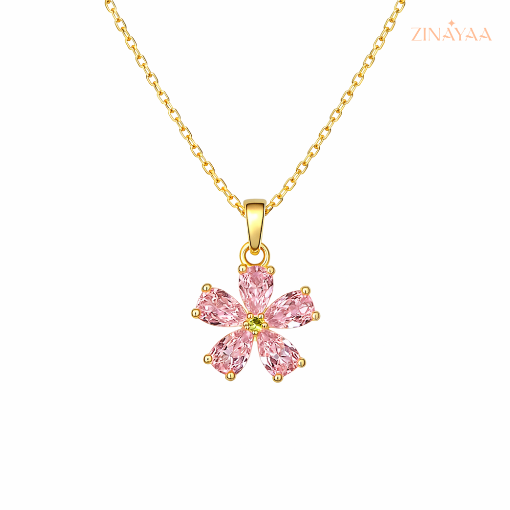 925 Sterling Silver Floral Blossom Adjustable Necklace