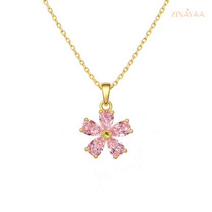 925 Sterling Silver Floral Blossom Adjustable Necklace