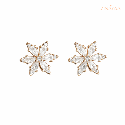925 Sterling Silver Crystal Bloom Stud Earrings
