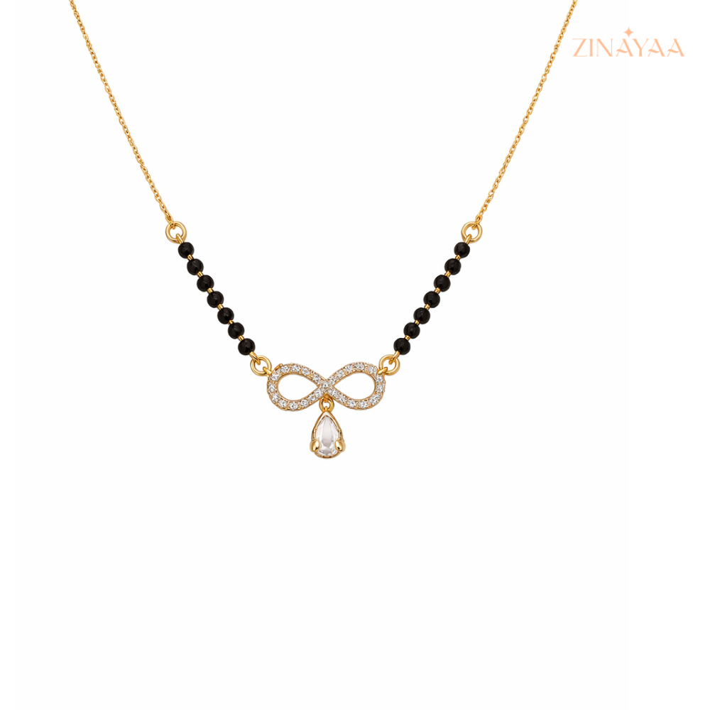 925 Sterling Silver Infinity Mangalsutra Necklace