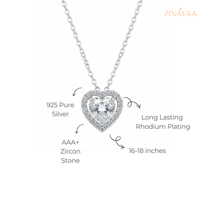 925 Sterling Silver Sparkling Heart Trio Adjustable Pendant Necklace