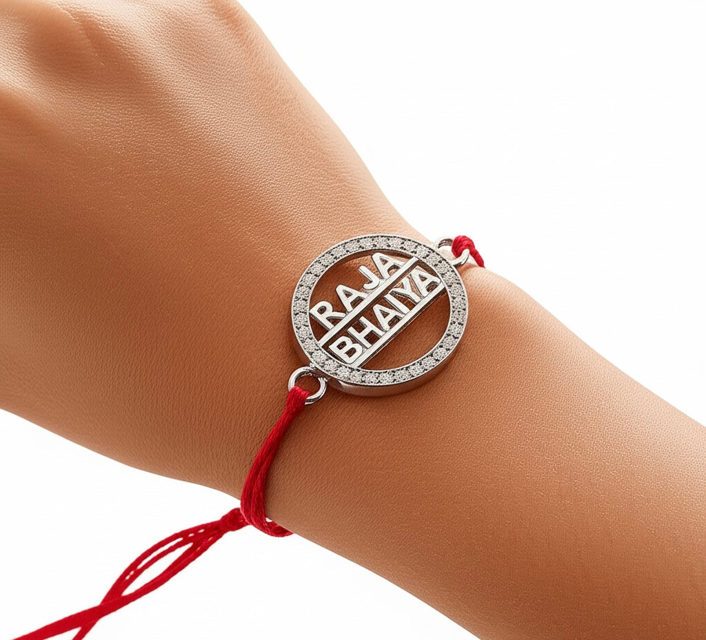 92.5 sterling silver Raja Bhaiya Rakhi