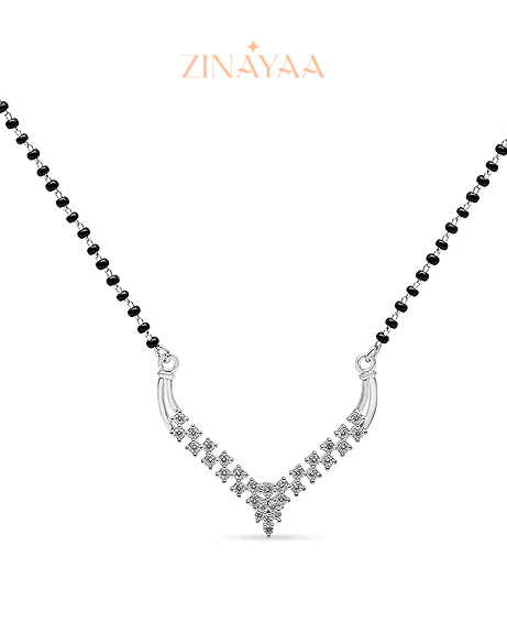 92.5 Sterling Silver Stellar Mangalsutra Necklace
