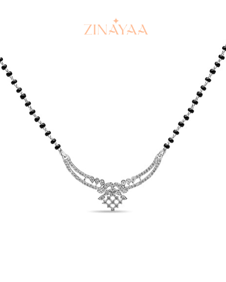 92.5 Sterling Silver Chic Mangalsutra Necklace