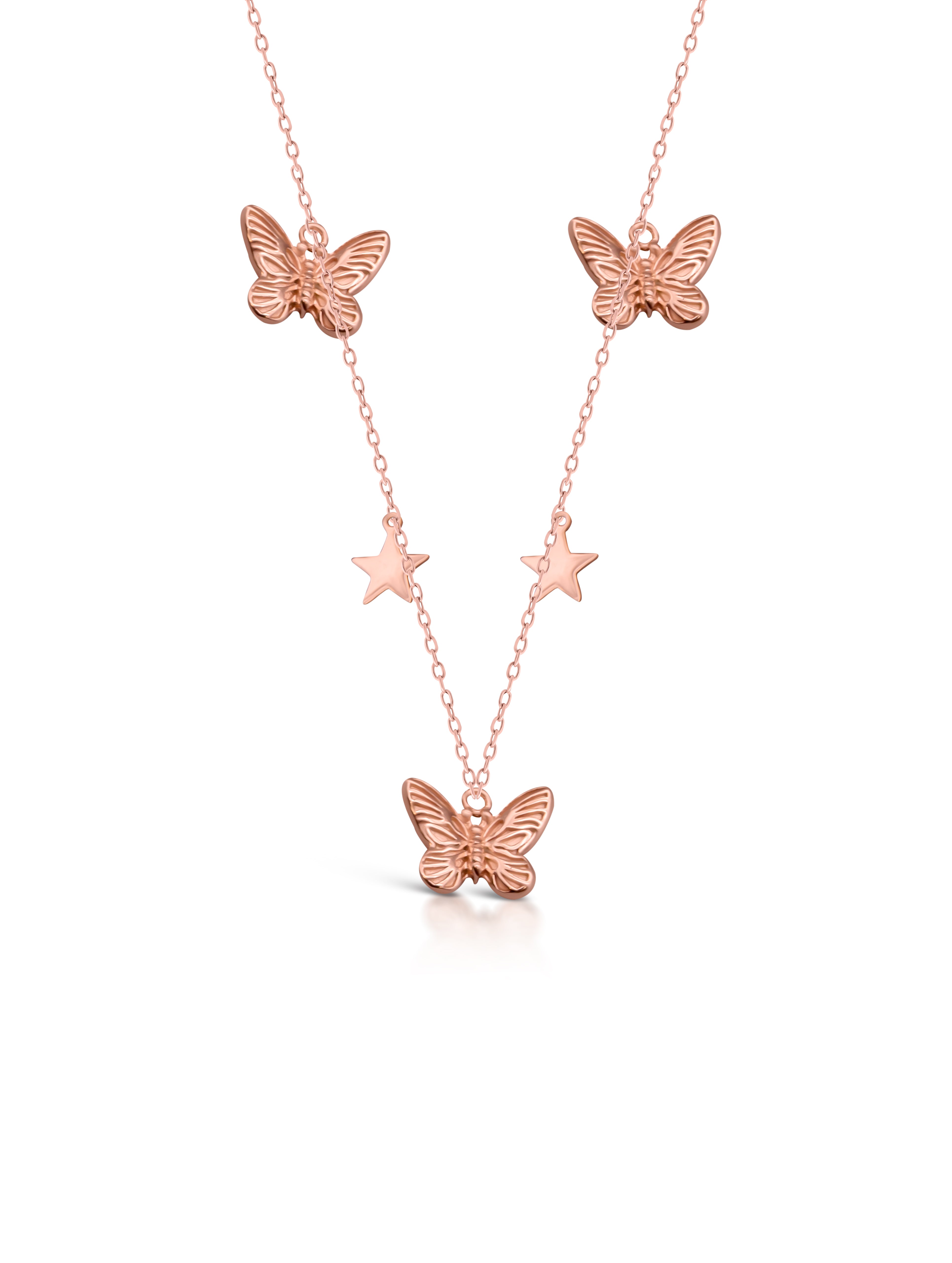 Butterfly and Star Charm Necklace