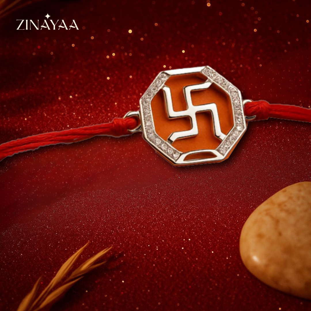 92.5 sterling silver Swastik Rakhi