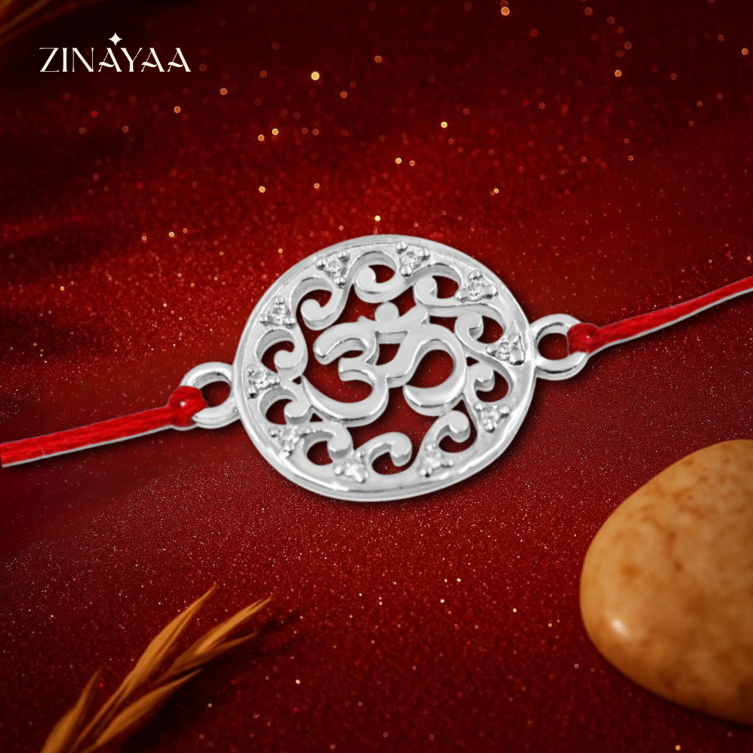 92.5 sterling silver om Rakhi