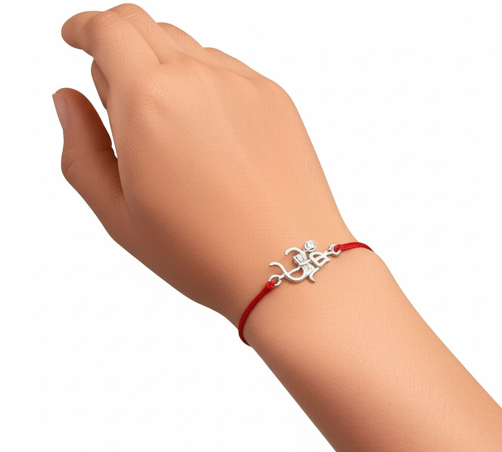 92.5 sterling silver Om Trishul Rakhi