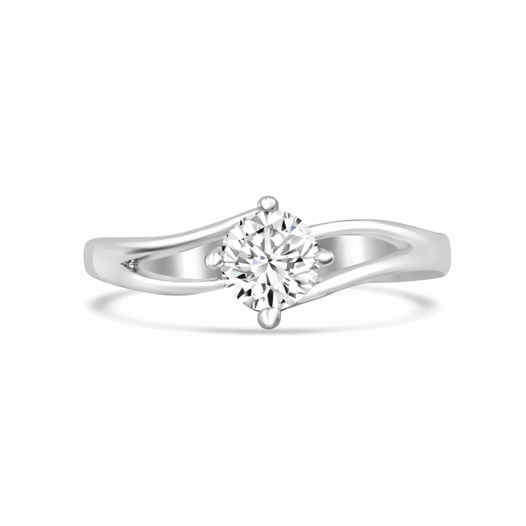 92.5 Sterling Silver Eternal Grace Solitaire Women’s Adjustable Ring