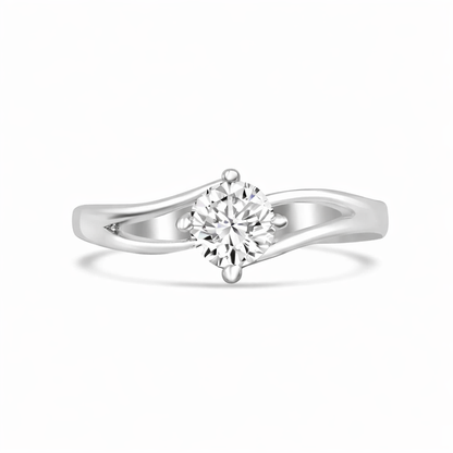 92.5 Sterling Silver Eternal Grace Solitaire Women’s Adjustable Ring