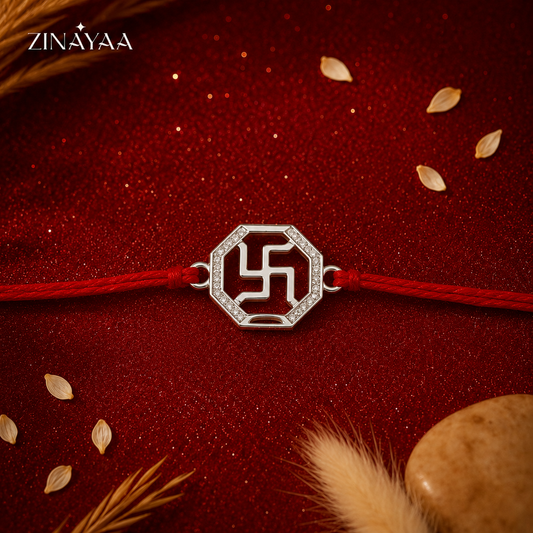 92.5 sterling silver Swastik Rakhi
