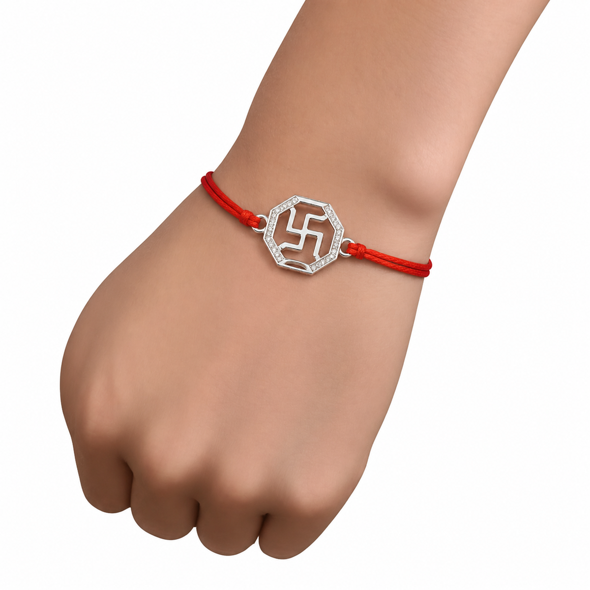 92.5 sterling silver Swastik Rakhi