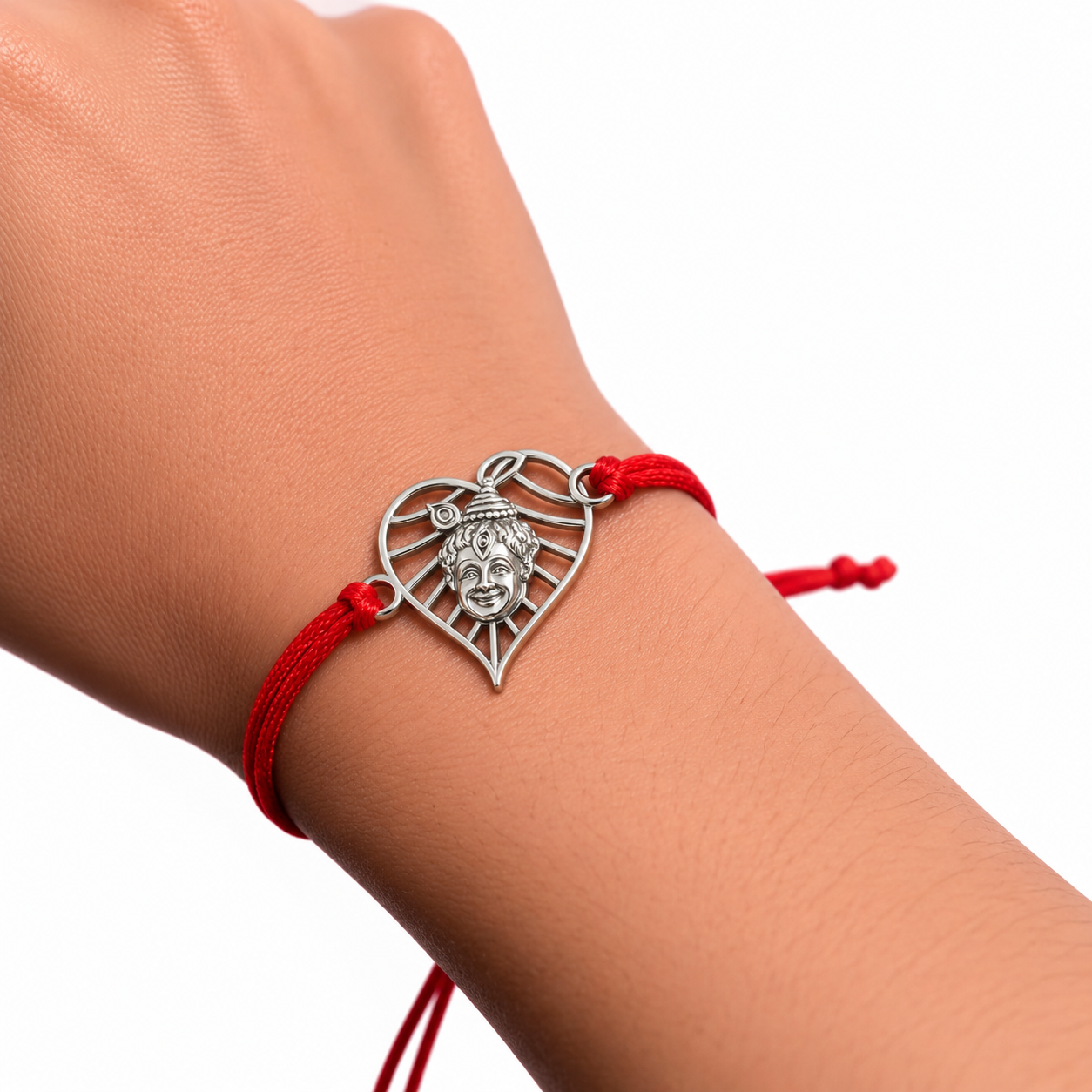 92.5 sterling silver studded Laddu Gopal Rakhi