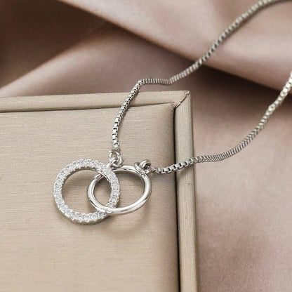 92.5 Sterling Silver Elegant Link Circle Silver Bracelet