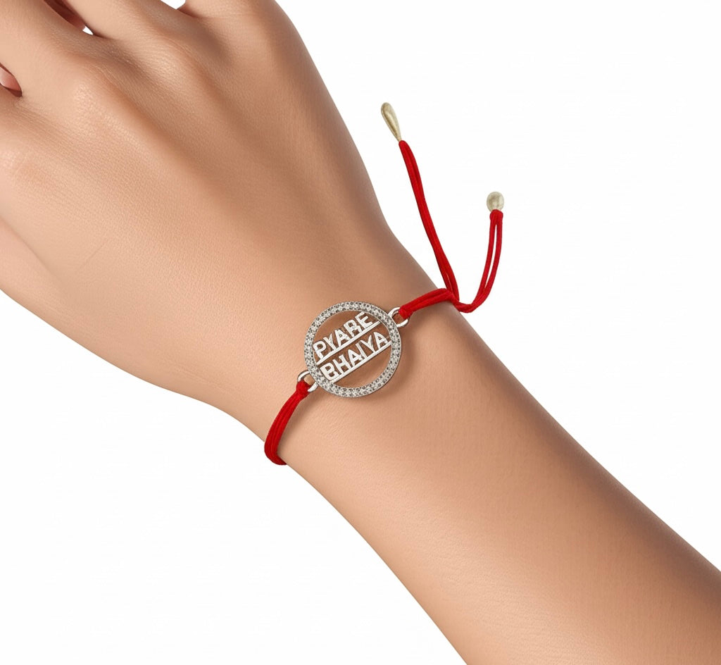 92.5 sterling silver Pyare Bhaiya Rakhi