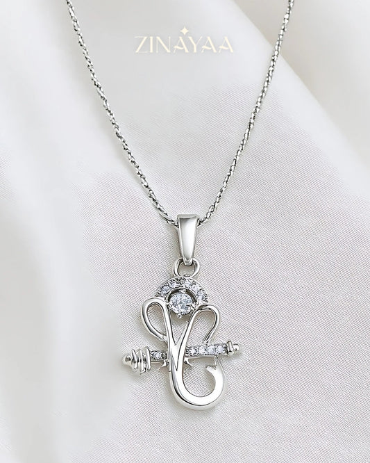 92.5 Sterling Silver Ganesh Pendant with Chain