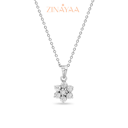 92.5 Sterling Silver Bright Bloom Pendant Set