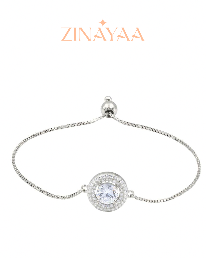 92.5 Sterling Silver Elegant Sunrise Bracelet