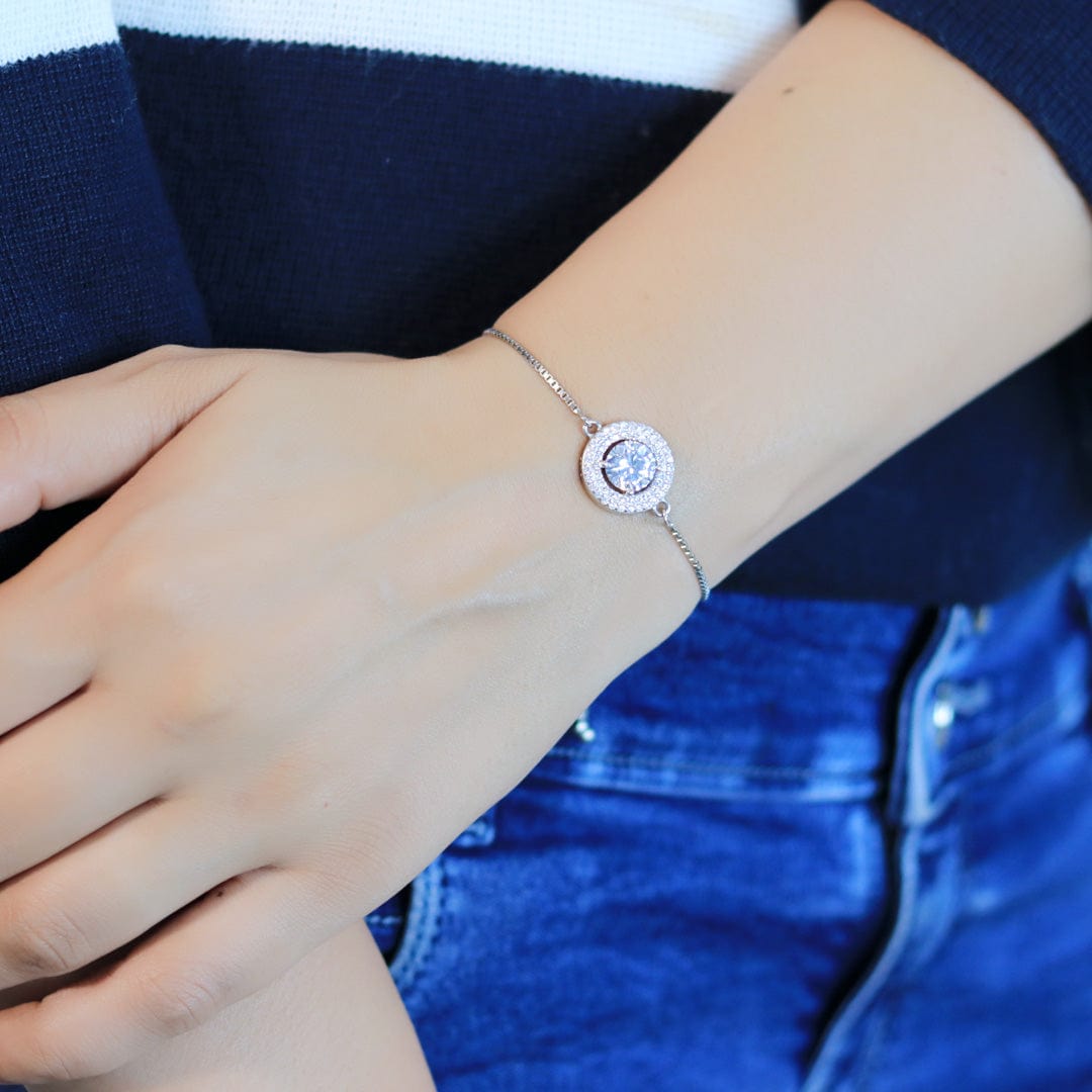92.5 Sterling Silver Elegant Sunrise Bracelet