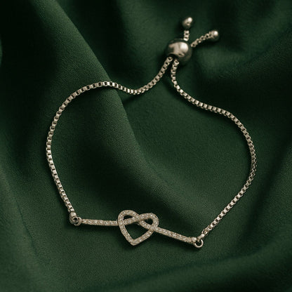92.5 Infinity Heart Bracelet