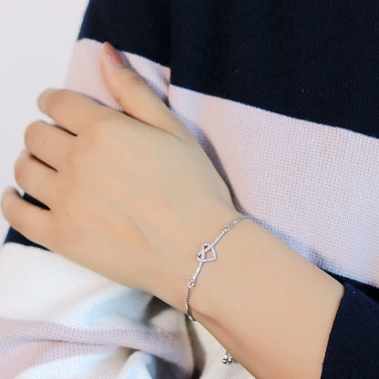 92.5 Infinity Heart Bracelet