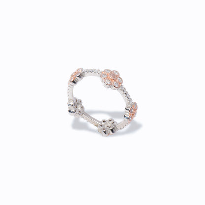 92.5 Sterling Silver Daisy Ring