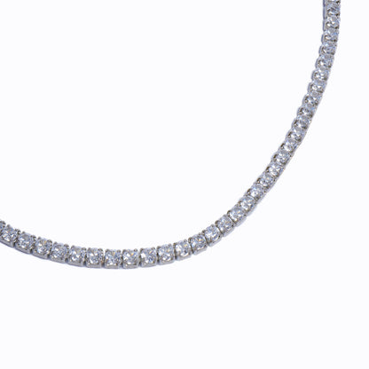 92.5 Sterling Silver Sleek Tennis Bracelet in Silver