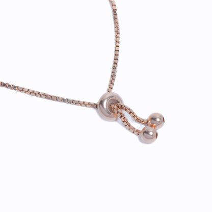 92.5 Sterling Silver Sleek Tennis Bracelet in Rose Gold