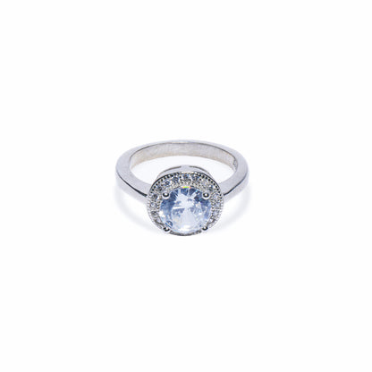 92.5 Sterling Silver Classic Solitaire Ring