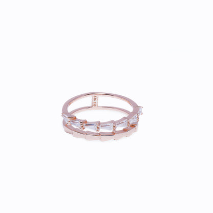 92.5 Sterling Silver Spiral Bliss Ring in Rose Gold