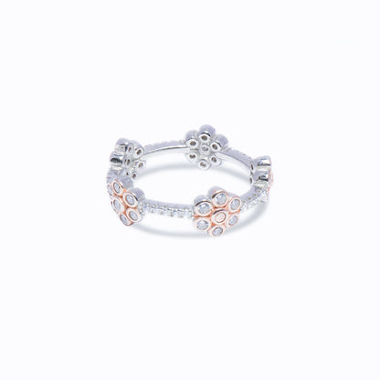 92.5 Sterling Silver Daisy Ring