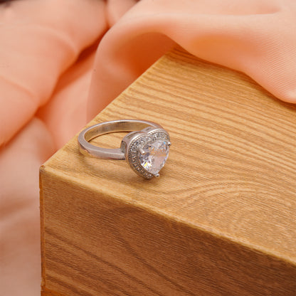 92.5 Sterling Silver Sweet Heart Ring