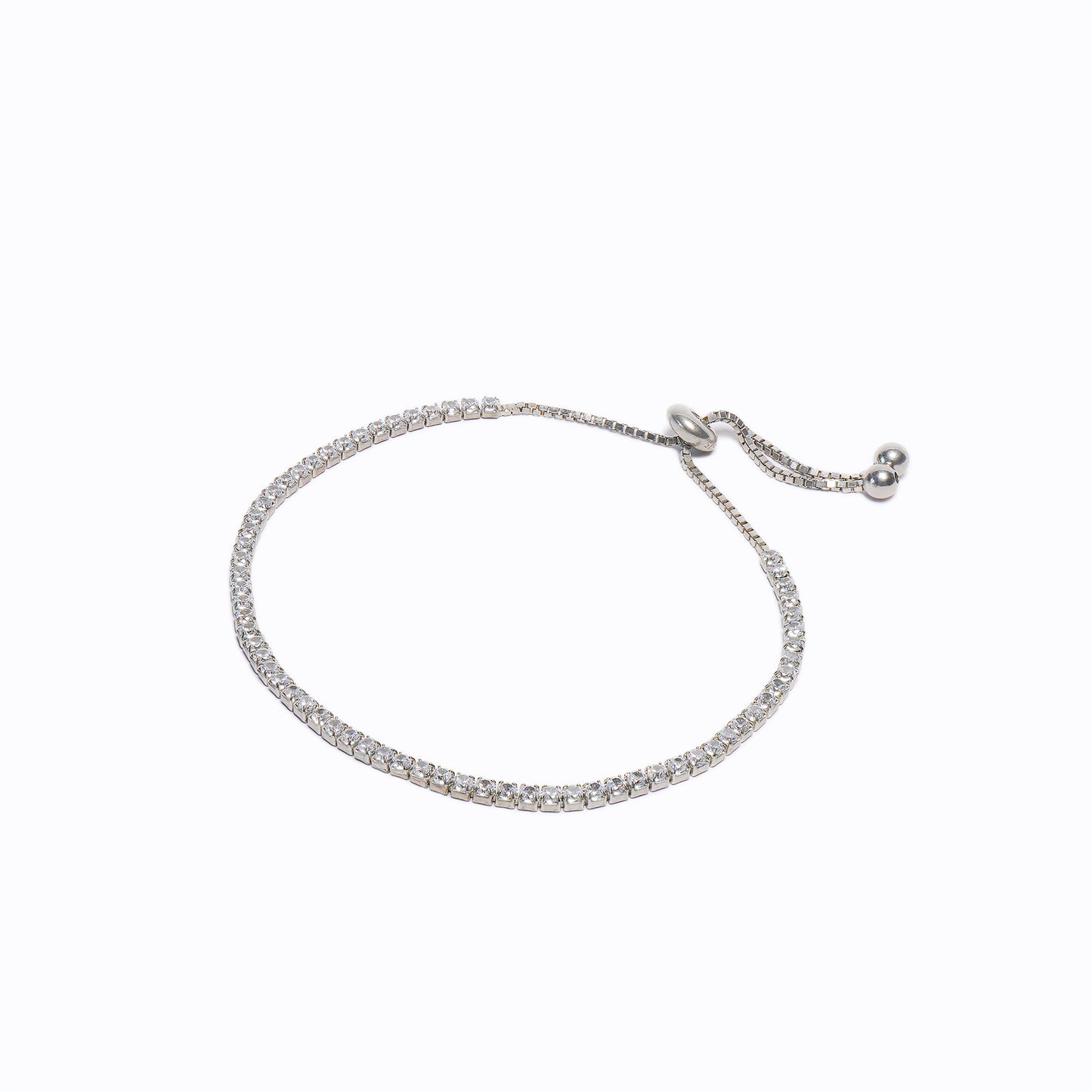 92.5 Sterling Silver Sleek Tennis Bracelet in Silver