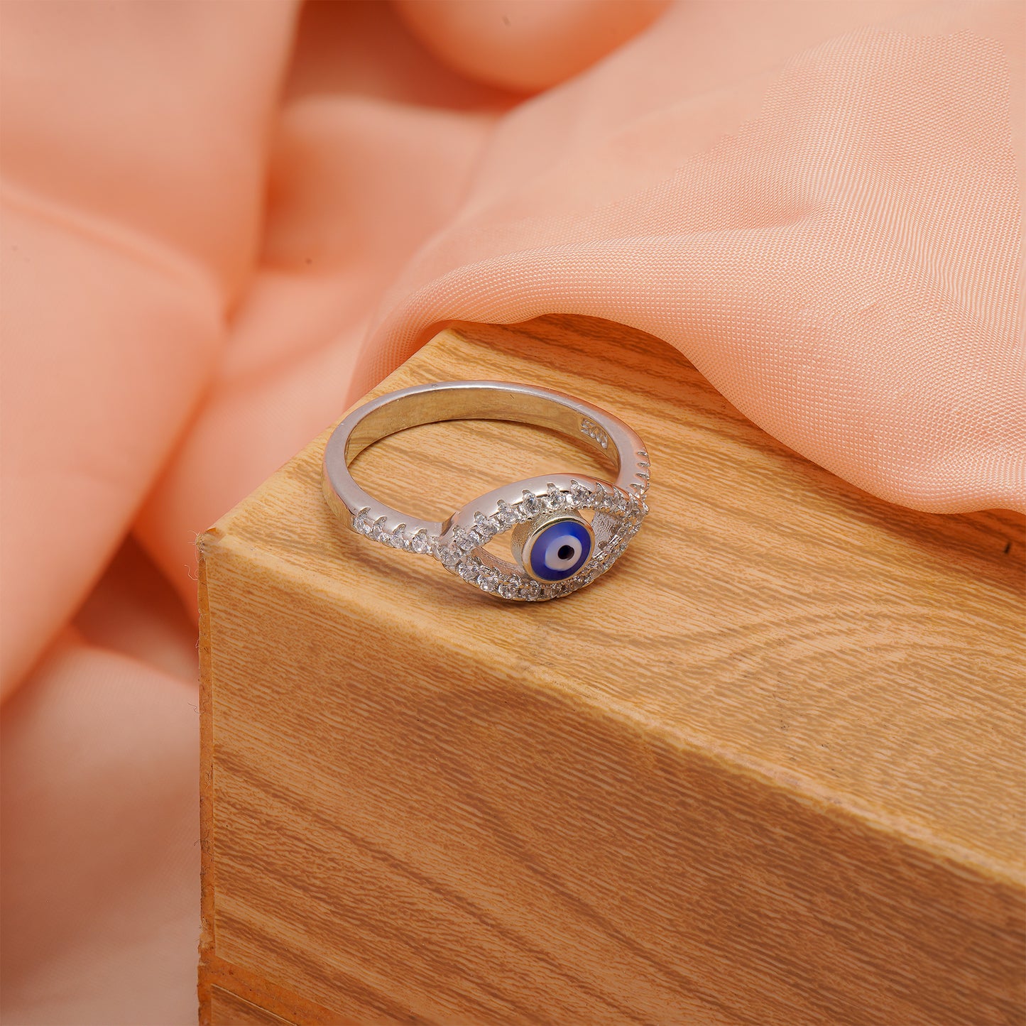 92.5 Sterling Silver Evil Eye Ring
