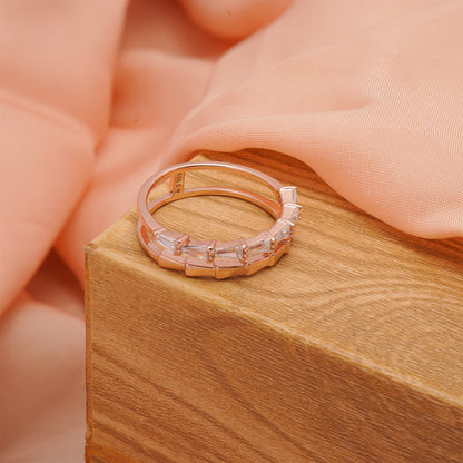 92.5 Sterling Silver Spiral Bliss Ring in Rose Gold