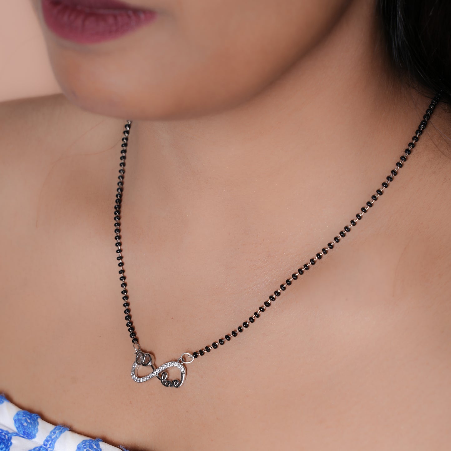 92.5 Sterling Silver Infinity Mangalsutra
